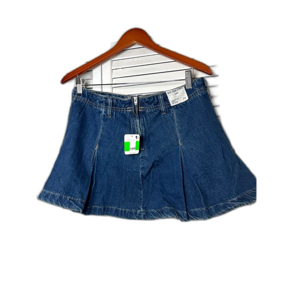 Free People We The Free Madison Ave Denim Mini Skirt Size 30 New with tags - Picture 5 of 6